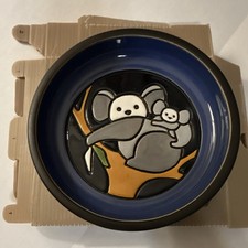 Vintage 1981 Koala Joey Plate Hand-Made Uruguay J.J. Madison Cobalt Blue Decor picture