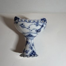 Royal Copenhagen Denmark Porcelain Fluted Full Lace Footed Candle Stick #1138 4” picture