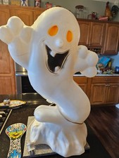 Vintage early 2000's Drainage Industries Halloween Boo Ghost Blow Mold picture