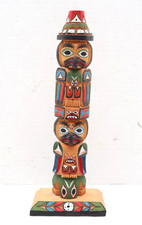 Northwest Coast Totem Pole Signed Rick Williams 12