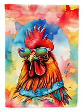 Hippie Animal Red Rooster Flag Canvas House Size DAC4011CHF picture