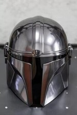 NEW THE MANDALORIAN COSPLAY PREMIUM STEEL HELMET REPLICA STAR WARS picture