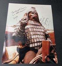 JAMES GREGORY SIGNED AUTOGRAPHED THE PLANET OF THE APES COLOR PHOTO GEN. URSUS picture
