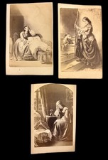3 Antique Victorian CDV Art Photos ~Motherhood~Babies & Children~c. 1800s picture