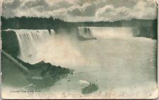 General View Falls Boat Waterfall BW Antique Divided Back Postcard  Steam picture
