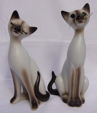 2 Vintage Original Arnart Creations Siamese Cat Figurines   c791 picture