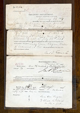 1867 Civil War Treasury Bounty Document 2nd Illinois Cavalry Andersonville POW picture