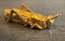 VTG 1978 Gerity brass grasshopper figurine or mini stapler cover or paperweight picture