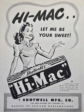 Shotwell's Hi-Mac Candy Bar Chicago Lady Let Me Be Your Sweet Print Ad 1944 picture