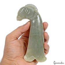 1500 Ct Natural Aventurine (Indian Jade) Ram Head Sword Handle Dagger Hilt Art picture