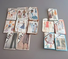 Vintage 1980s Lot Of 13 Uncut/Cut Simplicity & McCall's Women's Sewing Patterns picture