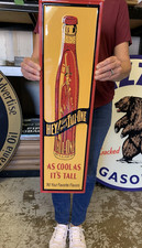 Antique Vintage Old Style Sign Tall One Soda Made in USA picture