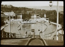 ANTIQUE Magic Lantern Slide 1904 BRADFORD EXHIBITION PHOTO NO24 WATER CHUTE picture