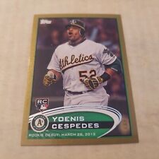 2012 Topps Update YOENIS CESPEDES #US42 (RC) Rookie Gold Border A's #'d /2012 picture