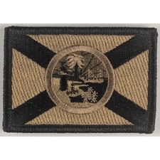 Florida State Flag Patch; Subdued Coyote Brown OCP; Hook Fastener Tactical Patch picture