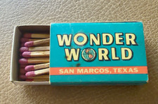 Vintage Wonder World San Marcos Texas Matchbox c1970s I-35 Tourist Cave picture