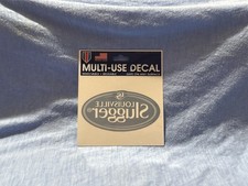 Louisville Slugger Design Gray Oval Reusable Decal picture