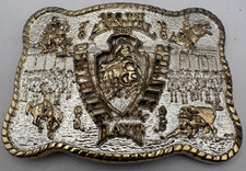 Vintage 1996 Cheyenne Frontier Days 100th Annual Rodeo Belt Buckle Trophy Gist picture