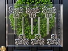 Sweet 16 and 31 Pops candy mold picture