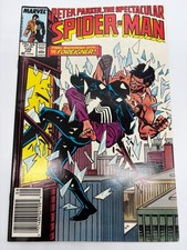 Spectacular Spider-Man #129 1987 Marvel Newsstand Foreigner Black Cat Kupperberg picture