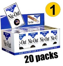 NIC OUT 20 pack Cigarette Filters 600 Reusable Tips Filter Out Tar NG picture
