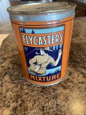 Flycasters Mixture Tobacco Can Tin extremely rare San Francisco California Nice picture