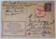 WWII 1944 Moosbierbaum Labor Camp Postcard Third Reich Censor Austria Mail picture