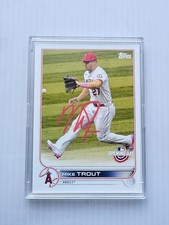 MIKE TROUT Hand-Signed Autographed 2022 Topps Opening Day #27 W/COA (ANGELS) picture