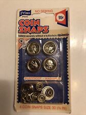 Prims #6250 Coin Snaps Fasteners American Indian Themed 4-Pack Vintage Sewing picture