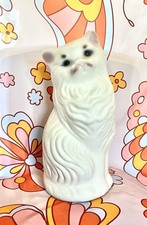 White Porcelain Cat Figurine picture