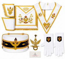 Masonic 33rd Degree Scottish Rite Masonic Regalia Set Wings Up All Flags Freemas picture