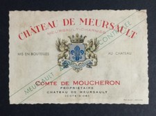 Château de Meursault Wine Label 1951 Burgundy France Ephemera picture