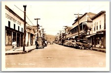 Wailuku Maui Hawaii Rppc Street View Vintage Cars Department Store 1920s-30s picture