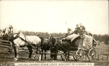 BC Stage Coach Cariboo Ashcroft Quesnel c1900s-10s Real Photo Postcard bhn picture