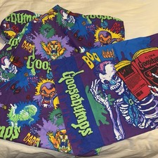 Vintage Goosebumps Fitted Sheet & Pillowcase Twin Size Horror 90s Bedding picture