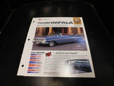 1959 Chevrolet Impala Spec Sheet Brochure Photo Poster picture