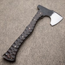 Hand Forged American tomahawk ,Full Tang Functional Bushcraft Hatchet, Sheath picture