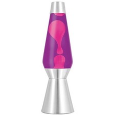 Lava? Lamp Grande 27'' Pink Wax / Purple Liquid / Silver Base picture