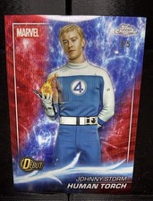 2025 Topps Chrome Marvel Studios Red Wave Johnny Storm Human Torch π₯ /5 picture
