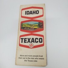 Vintage Texaco Idaho Gas Station State Highway Travel Road Map picture