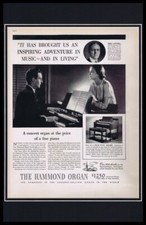 1937 Hammond Organ Framed 11x17 ORIGINAL Vintage Advertising Poster picture