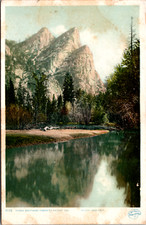 Three Brothers Yosemite Valley California Vintage Postcard picture