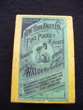 Vintage New York Knife Co. Hammer Brand Walden, Orange County NY Knife Box RARE picture
