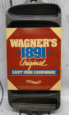 NOS WAGNER'S 1891 CAST IRON Cookware Cornbread Pan #1319 Made in USA - Brand NEW picture
