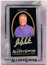 WILLIAM SHATNER 2017 TOPPS ALLEN & GINTER X MINI FRAMED SILVER INK ON CARD AUTO picture