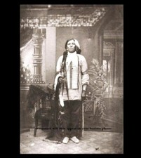 RARE 1877 Crazy Horse DISPUTED PHOTO Oglala Lakota Indian,Custer's Last Stand picture