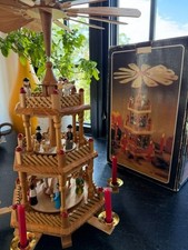 Vintage Lillian Vernon Christmas Windmill Nativity 3-Tier Tested # 8996 VIDEO picture