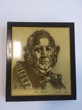 Sam Houston pyraGlass Inc. Star Engraving Co. Plaque 5x5 picture