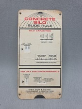 Vintage Concrete Silo Slide Rule Iowa Silo & Silage Equipment Advertising Tool picture
