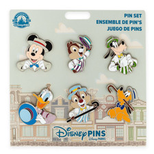 Disney Parks Dapper Dans Set of 6 Pin Set Mickey Donald Chip Dale Donald - NEW picture